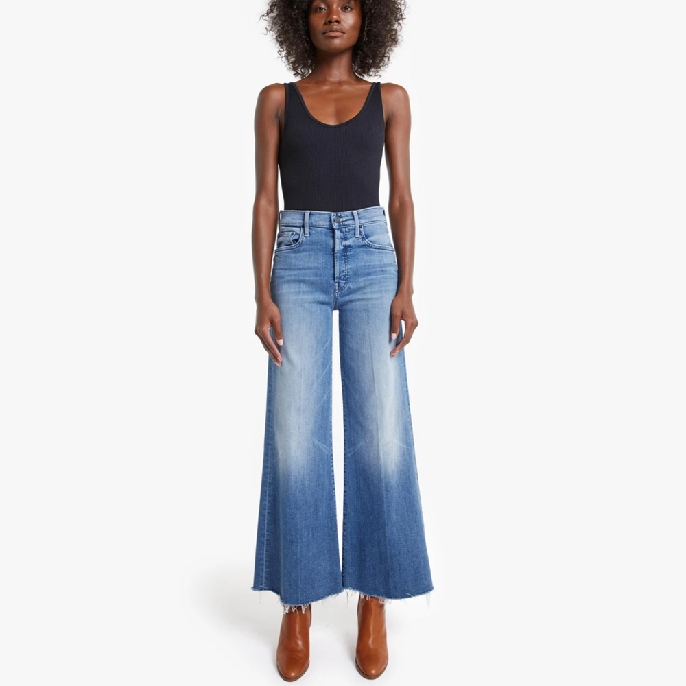 MOTHER | The Tomcat Roller Fray Wide Leg Jeans 28